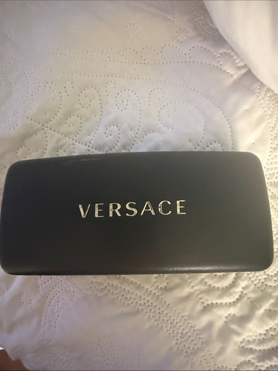 Accessories - VERSACE eyeglass case black excellent condition gold print